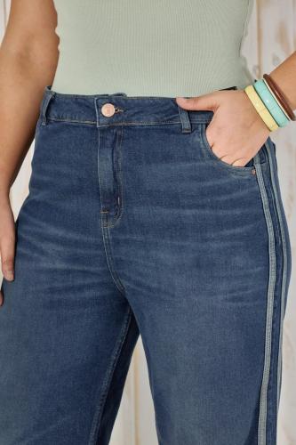 WIDE LEG CON LINEAS VINTAGE BLUE ELASTIZADO
