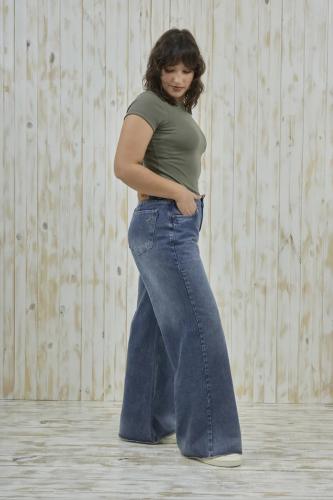 WIDE LEG STONE BOTA SURFILADO RIGIDO