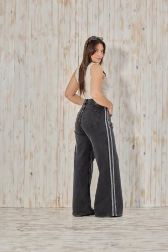 WIDE LEG CON LINEAS NEGRO ELASTIZADO