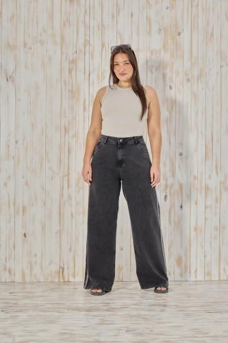 WIDE LEG CON LINEAS NEGRO ELASTIZADO